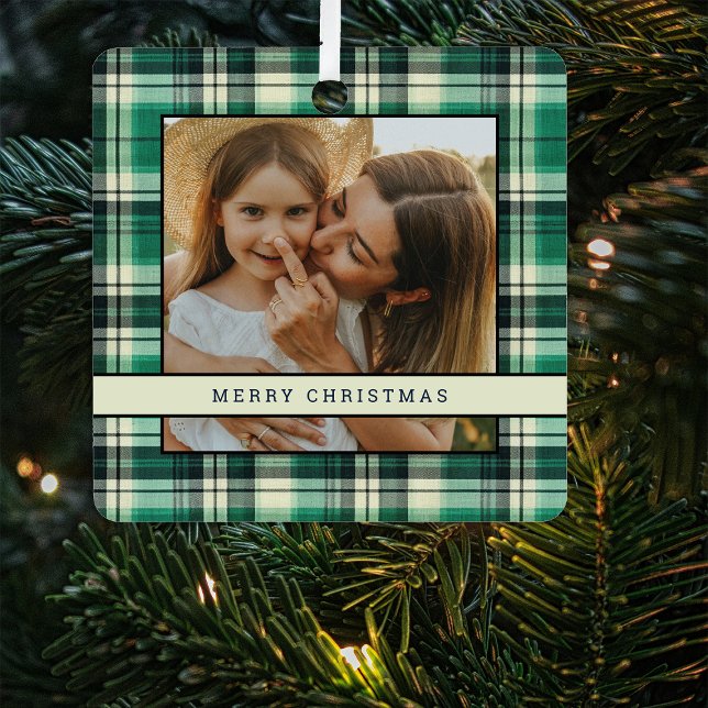 Adorno Metálico Placa verde tradicional 2 árbol de Navidad (Subido por el creador)