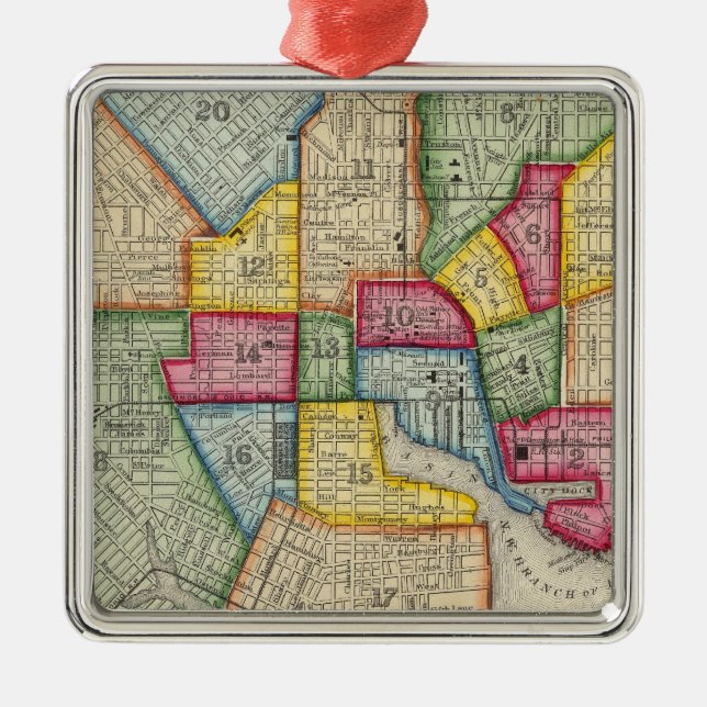 Adorno Metálico Plan de Baltimore (Frente)