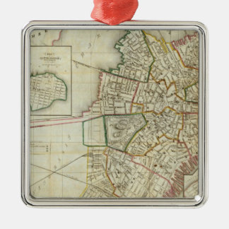 Adorno Metálico Plan de Boston y de Charleston