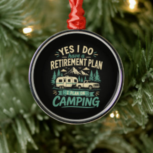 Adorno Metálico Plan de jubilación de camping