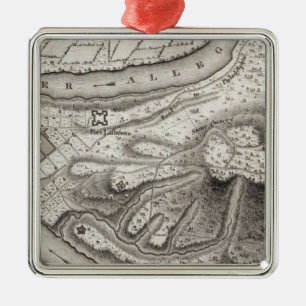 Adorno Metálico Plan de la ciudad de Pittsburg