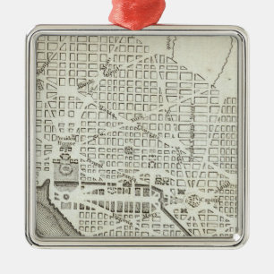 Adorno Metálico Plan de la ciudad de Washington