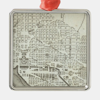 Adorno Metálico Plan de la ciudad de Washington
