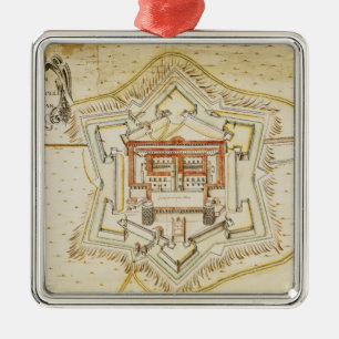Adorno Metálico Plan de la ciudadela de Milano