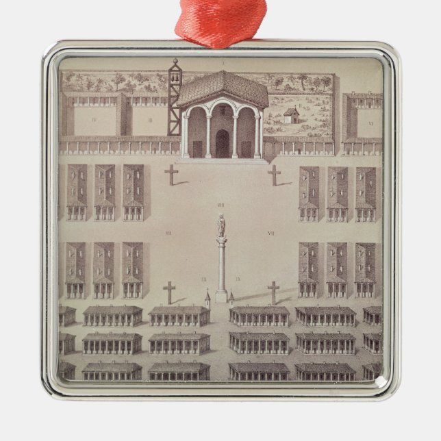 Adorno Metálico Plan de la misión de Candelaria en Paraguay (Frente)