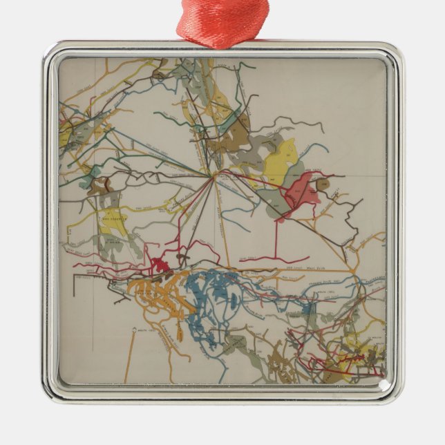 Adorno Metálico Plan de la nueva mina de Almaden (Frente)