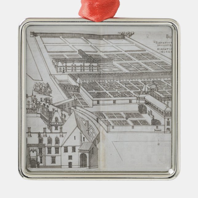 Adorno Metálico Plan de los jardines y del Chateau incluidos de (Frente)