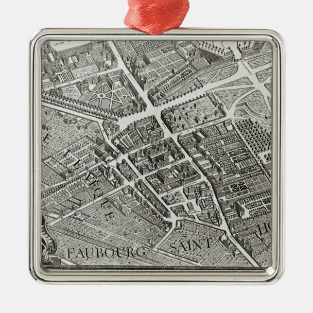 Adorno Metálico Plan de París, conocido como el 'Plan de Turgot' (Frente)