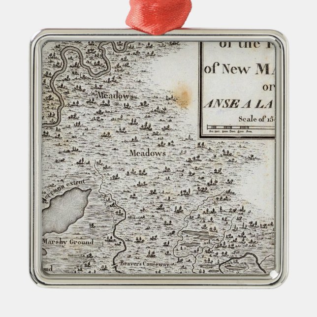 Adorno Metálico Plan del fuerte de nueva Madrid (Frente)