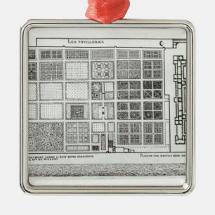 Adorno Metálico Plan del palacio y del jardín