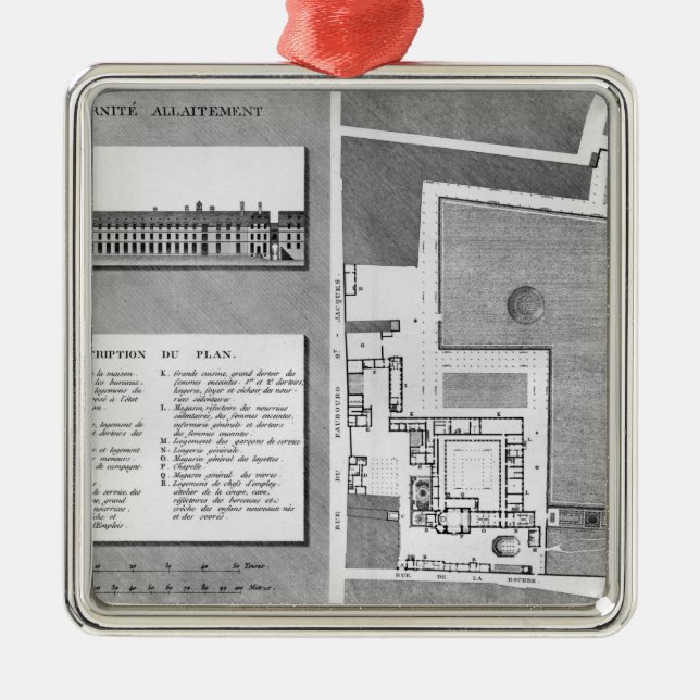 Adorno Metálico Plan del Port-Royal de Maternite (Frente)