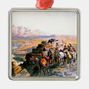 Adorno Metálico "Planeando el ataque" por Charles M Russell