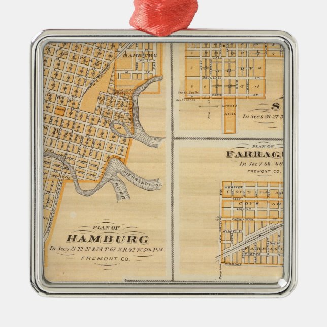 Adorno Metálico Planes de Hamburgo, Sidney, Farragut (Frente)