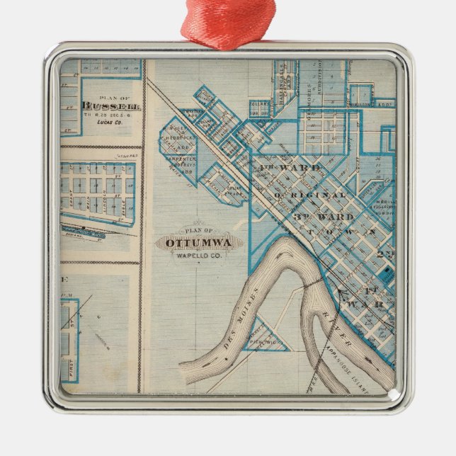 Adorno Metálico Planes de Ottumwa, Russell, Scranton (Frente)