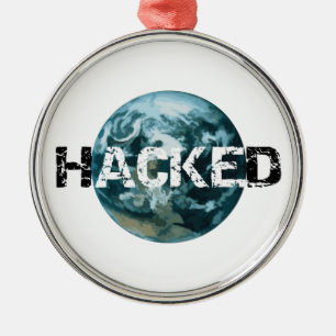 Adorno Metálico Planeta Tierra hackeada