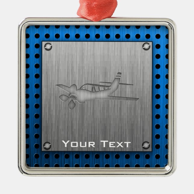 Adorno Metálico Plano de apariencia Metalizado cepillado (Frente)