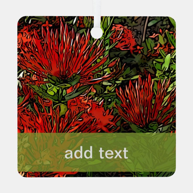 Adorno Metálico Planta de Firebush (Reverso )