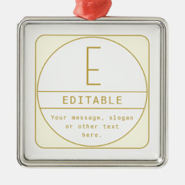 Adorno Metálico Plantilla de diseño retro-moderno editable Gold &