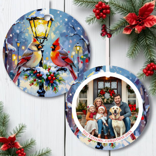 Adorno Metálico Plantilla de foto de Navidad personalizada de card