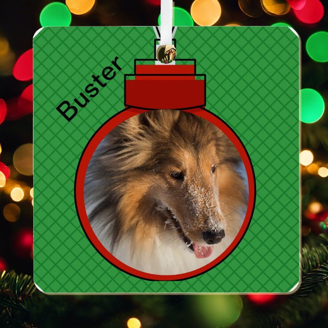 Adorno Metálico Plantilla de fotografía mascota con Navidades de n (Subido por el creador)