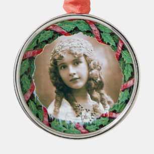 ADORNO METÁLICO PLANTILLA DE FOTOS DE LA CORONA DE NAVIDADES
