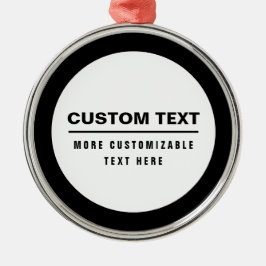 Adorno Metálico Plantilla de texto personalizable simple y negrita