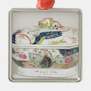 Adorno Metálico Plato de porcelana, siglo XVIII