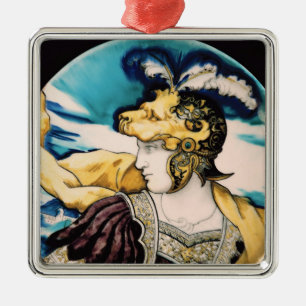 Adorno Metálico Plato de Sevres, después de Giulio Romano