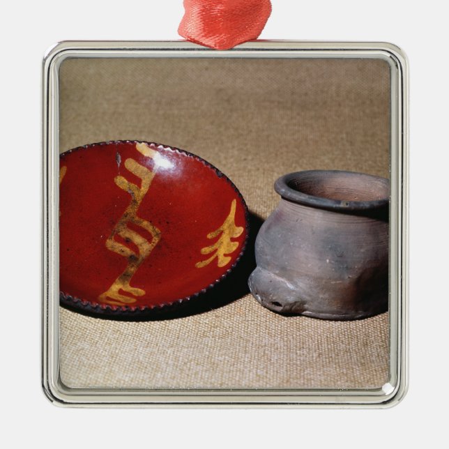 Adorno Metálico Plato y vaso de Redware, c.1780 (Frente)