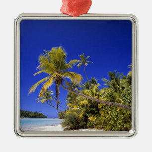 Adorno Metálico Playa bordeada de palmeras Islas Cook 7
