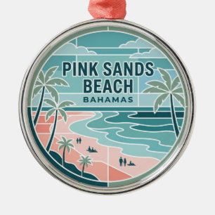 Adorno Metálico Playa Pink Sands Bahamas