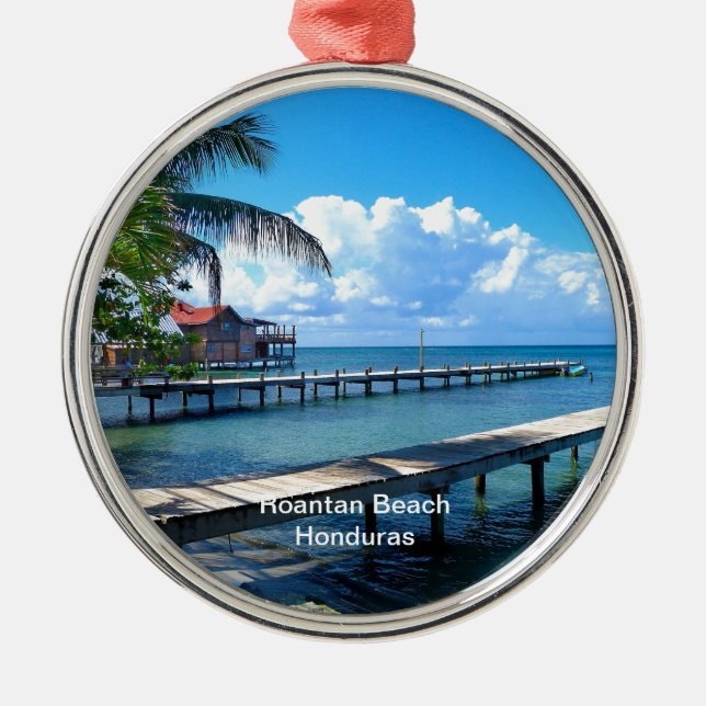 Adorno Metálico Playa Roantan, Honduras (Frente)
