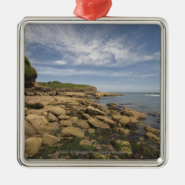 Adorno Metálico Playa rocosa con viajar de la motora (Frente)