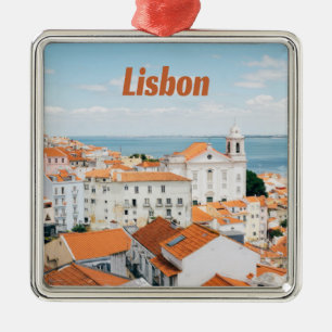 Adorno Metálico Playas atlánticas de Lisboa Portugal Techos Rojos