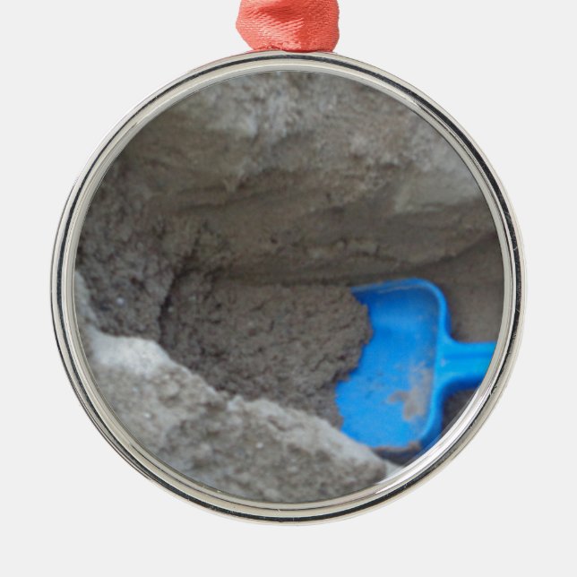 Adorno Metálico Playas de verano cavando pala de arena, cosquillas (Frente)