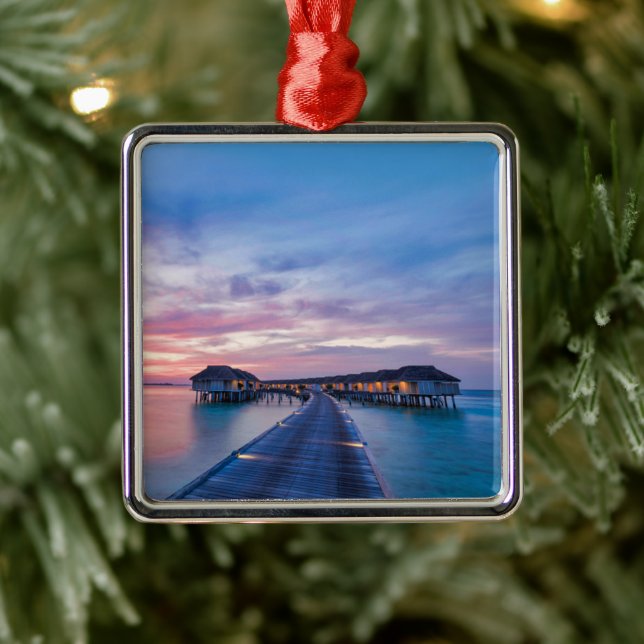 Adorno Metálico Playas tropicales | Bungalows Maldivas (Árbol)