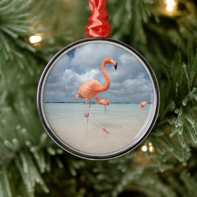 Adorno Metálico Playas tropicales | Playa Flamingos, Aruba (Árbol)
