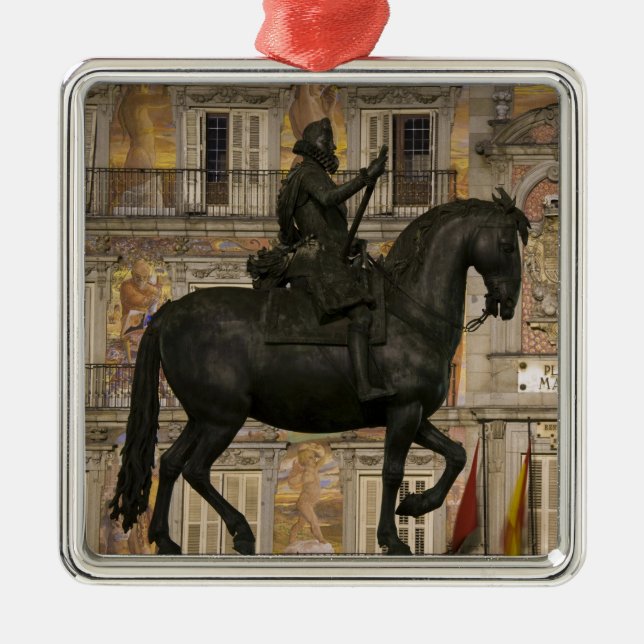 Adorno Metálico Plaza Mayor con estatua de Filipe III, Madrid, (Frente)