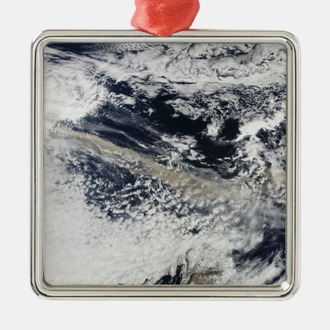 Adorno Metálico Pluma de ceniza del volcán Eyjafjallajokull (Frente)