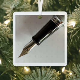 Adorno Metálico Pluma estilográfica