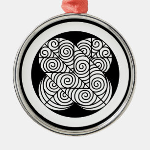 Adorno Metálico Plumas de halcón Asano