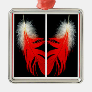 Adorno Metálico plumas del gris africano