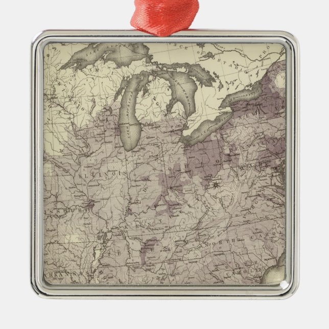 Adorno Metálico Población de EE.UU. 1850 (Frente)