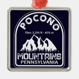 Adorno Metálico Poconos Pennsylvania PA Mountain Gift Retro