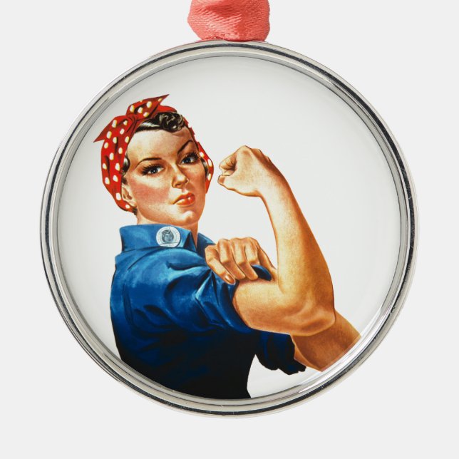 Adorno Metálico Podemos lograrlo, Rosie the Riveter Women Power (Frente)