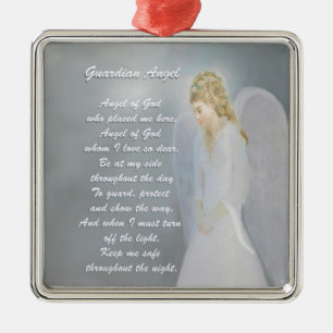 Adorno Metálico Poema Ángel de Guardian