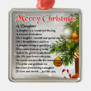 Adorno Metálico Poema de la hija - Imagen de Navidades