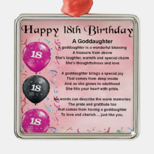 Adorno Metálico Poema de la hijastra - Cumpleaños 18
