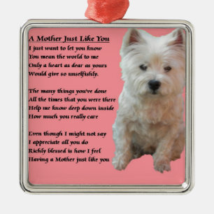 Adorno Metálico Poema de la madre - Westie