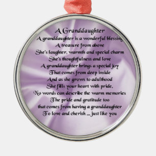 Adorno Metálico Poema de    la nieta lilac